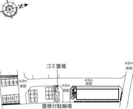 タカギⅢ(41999) 敷地外駐車場の駐車配置図