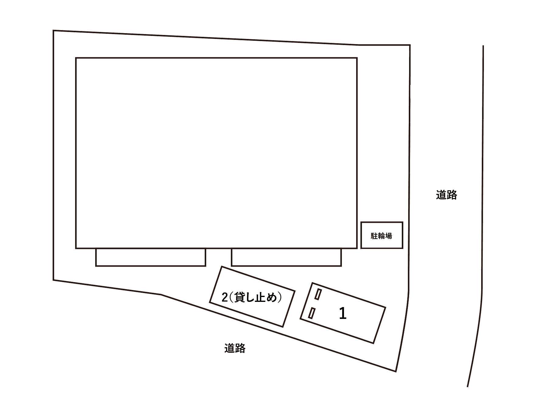 アムールヴィラ大塚の駐車配置図