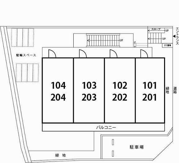 リブリ・brancheの駐車配置図