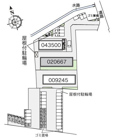 エフ・ニイジマⅡ(20667) 敷地外駐車場の駐車配置図