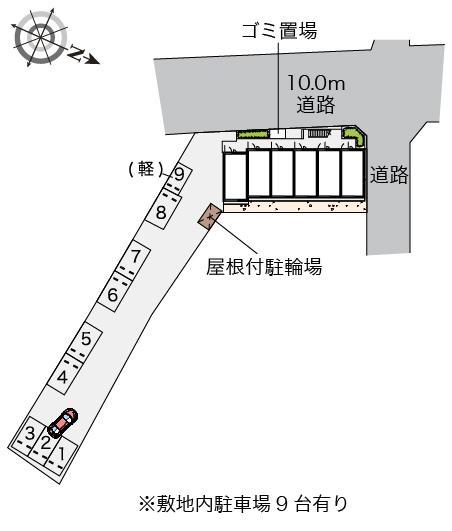 サザンガーデン寺田Ⅱ(43608)の駐車配置図