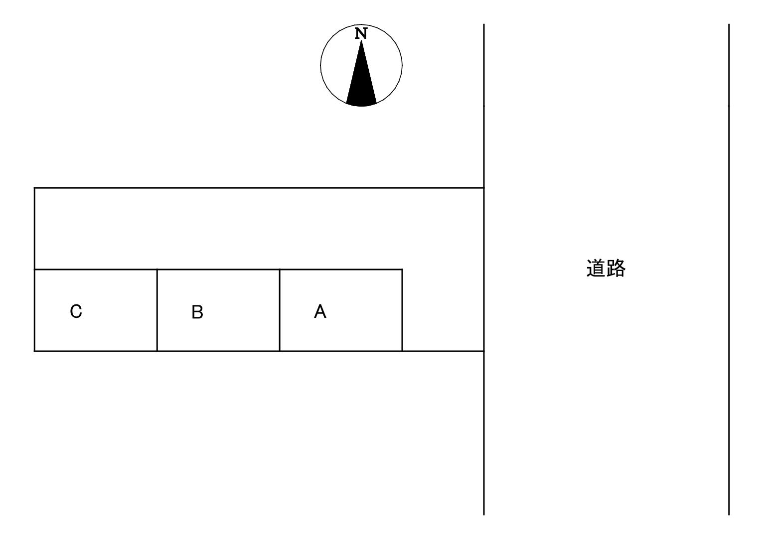北浜町5-10 駐車場の駐車配置図
