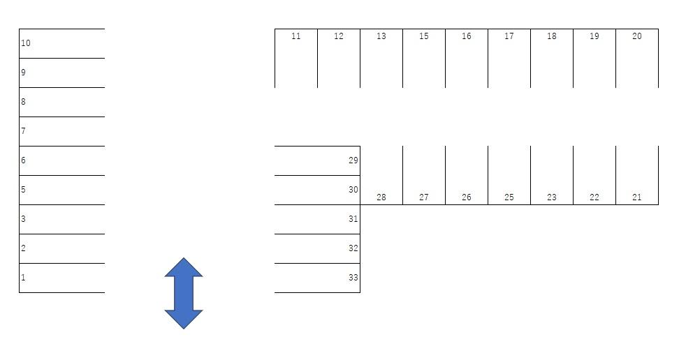 扇町25駐車場の駐車配置図
