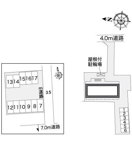 ピュール(39021)の駐車配置図
