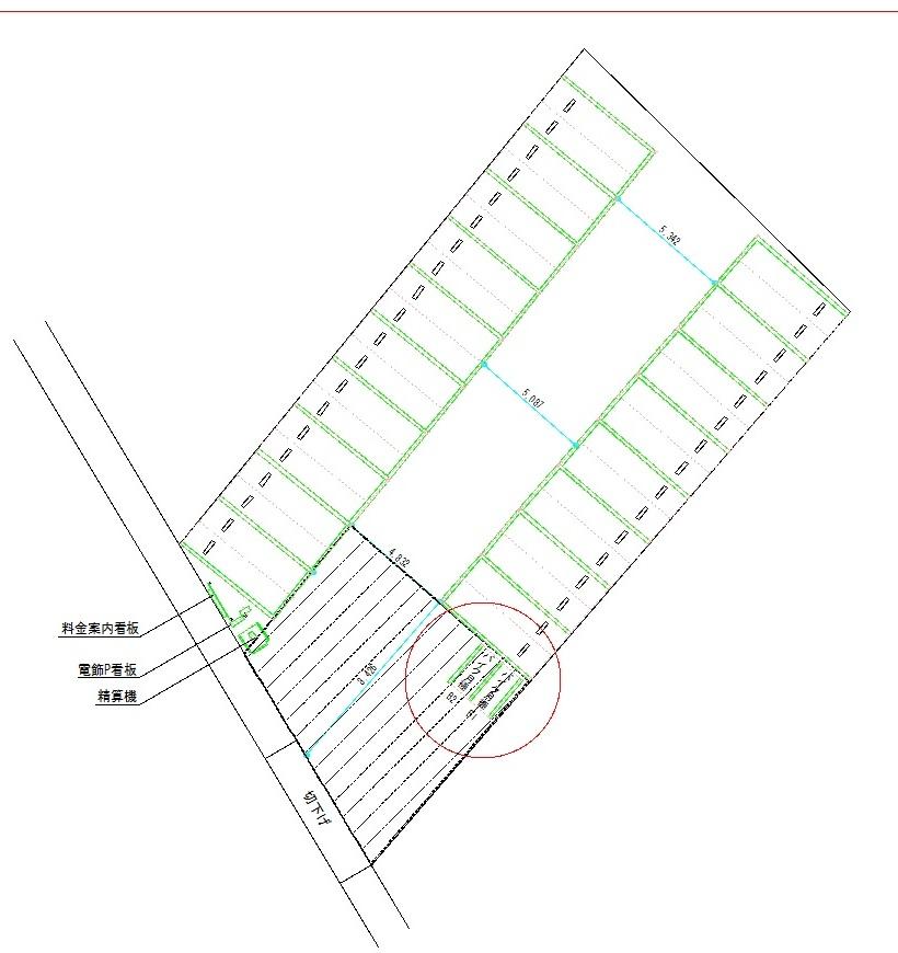 B-PARK8ふじみ野鶴ケ舞3丁目の駐車配置図
