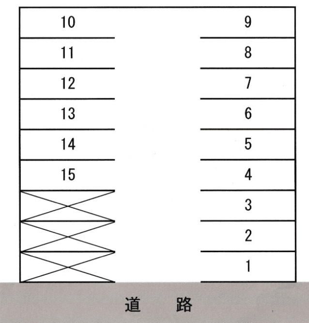 平安パーキングの駐車配置図