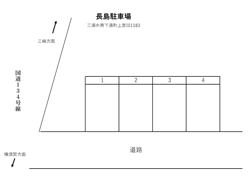 長島駐車場の駐車配置図