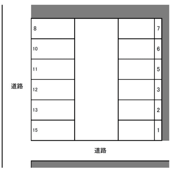 三木パーキングの駐車配置図