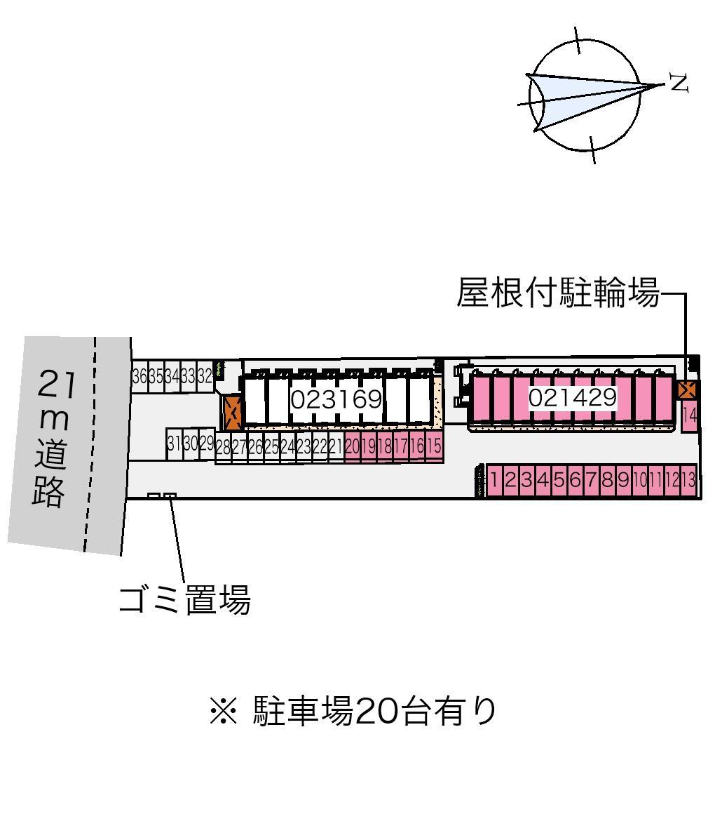 フルール(21429)の駐車配置図