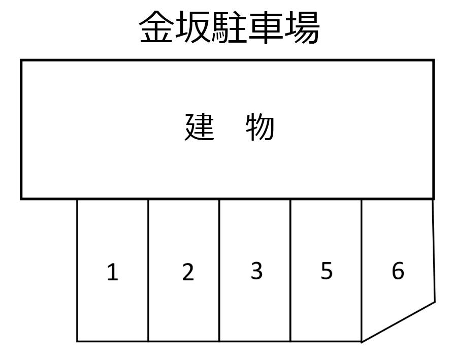 金坂駐車場の駐車配置図