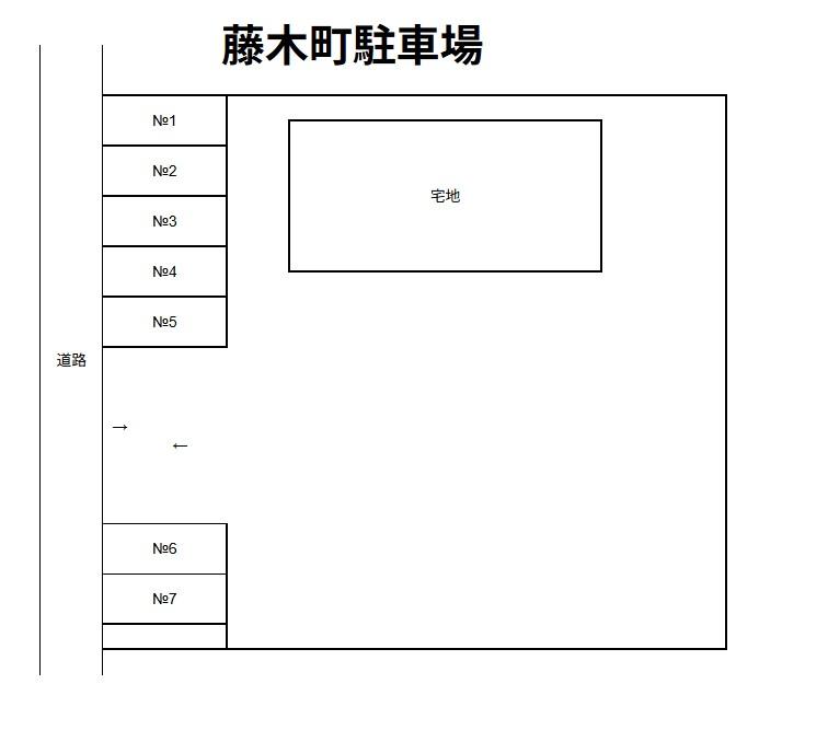 藤木町駐車場の駐車配置図