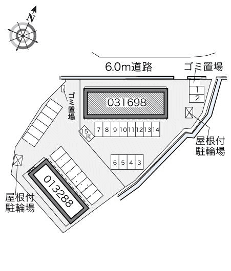 ジュネス(31698)の駐車配置図
