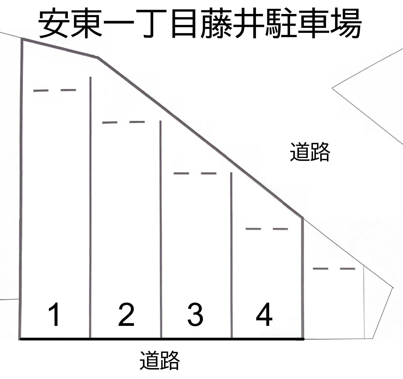 安東一丁目藤井駐車場の駐車配置図