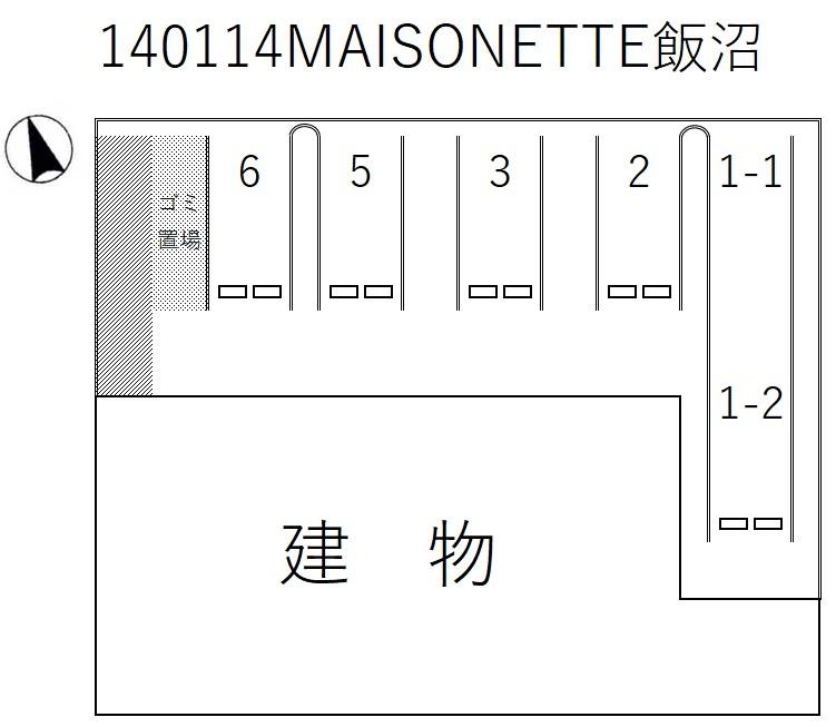 MAISONETTE 飯沼の駐車配置図