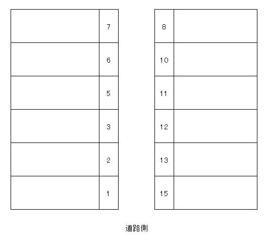 小坂駐車場の駐車配置図