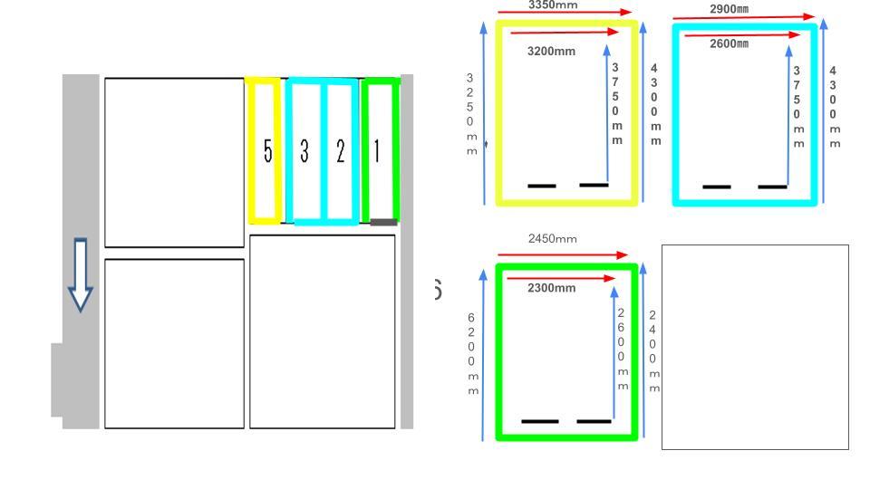 金沢小町並み駐車場の駐車配置図