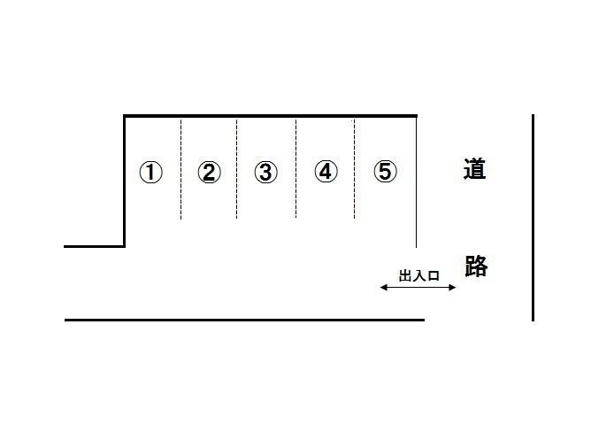 宝来町 月極駐車場の駐車配置図