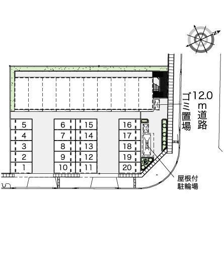 ポプラⅡ(42654)の駐車配置図