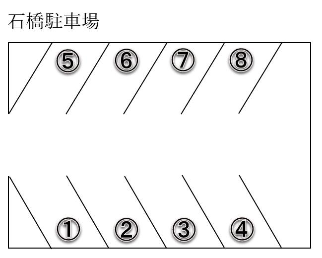 石橋駐車場の駐車配置図