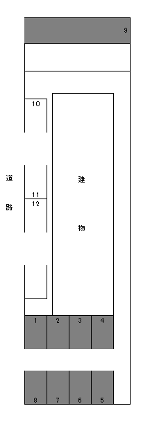 杉山駐車場の駐車配置図