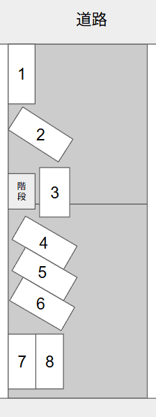 外山電気駐車場(貸止)の駐車配置図