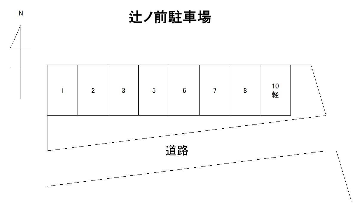 辻ノ前駐車場の駐車配置図
