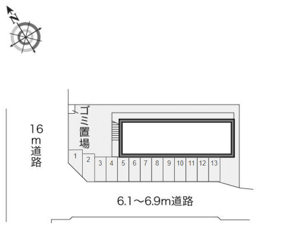 グリーンヒル(12932)の駐車配置図