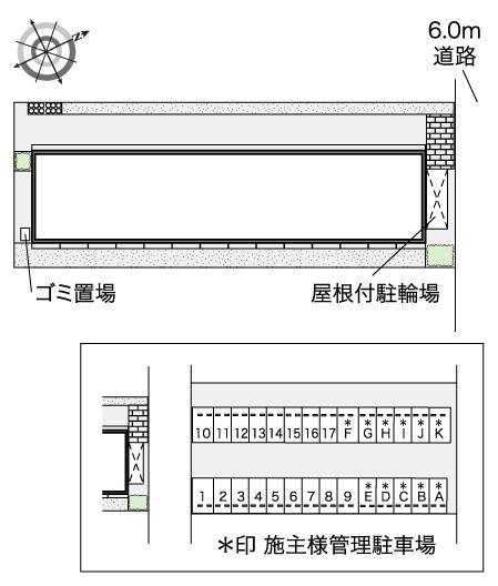 seirinⅣ 敷地外駐車場(44654)の駐車配置図