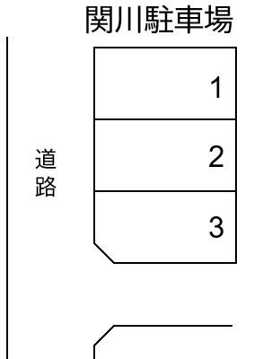 関川駐車場の駐車配置図