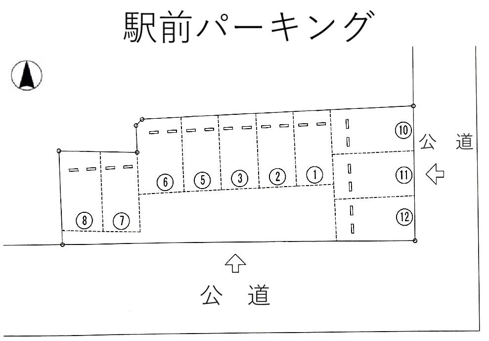 駅前パーキングの駐車配置図