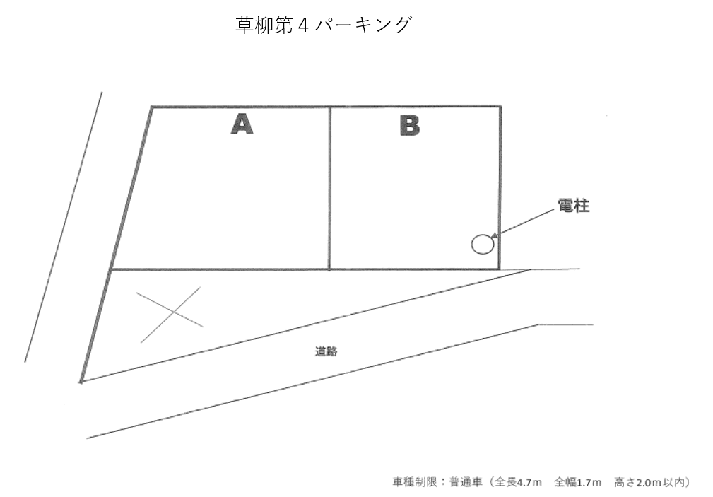 草柳第4駐車場の駐車配置図