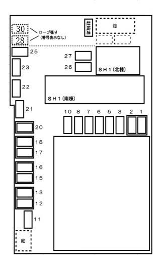 スパローハイツⅠの駐車配置図