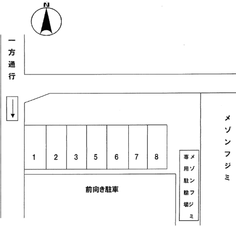 フジミ駐車場の駐車配置図