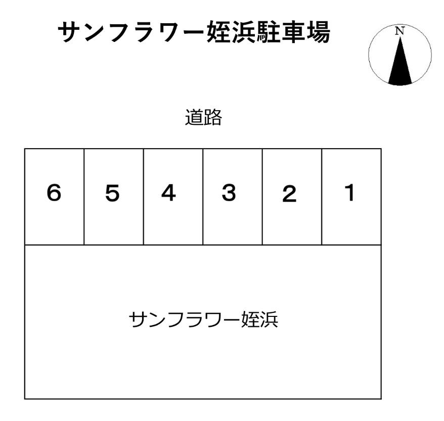 サンフラワー姪浜駐車場の駐車配置図