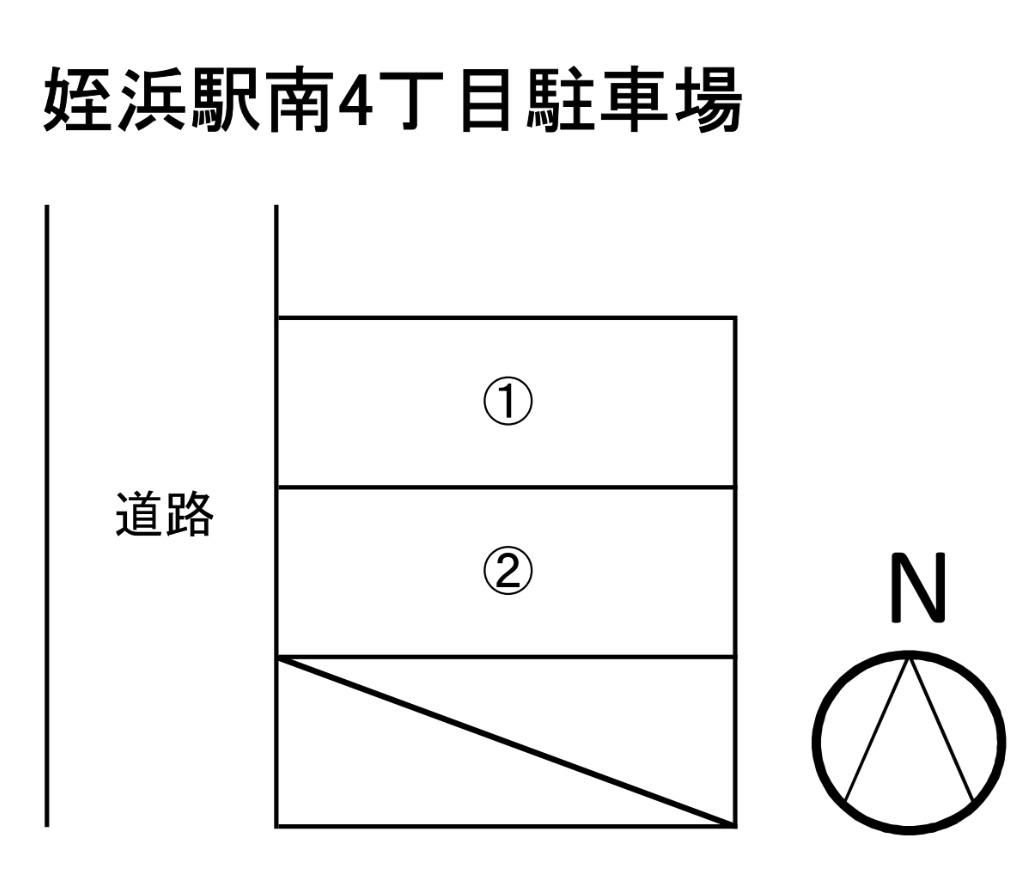 姪浜駅南4丁目駐車場の駐車配置図