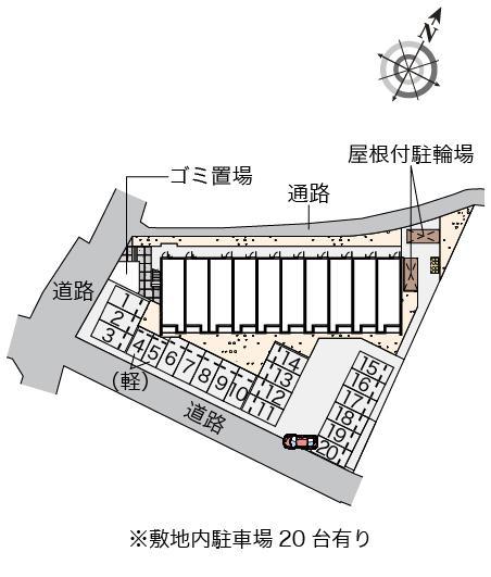 クレイノサンシャイン(57752)の駐車配置図