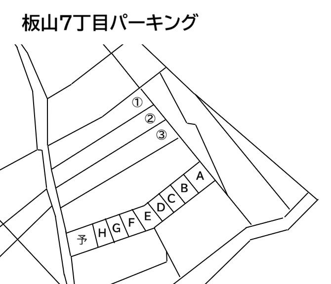 板山7丁目パーキングの駐車配置図
