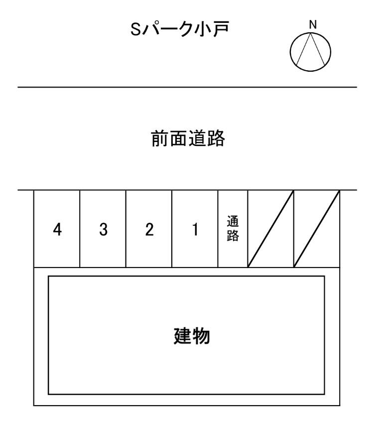 Sパーク小戸の駐車配置図