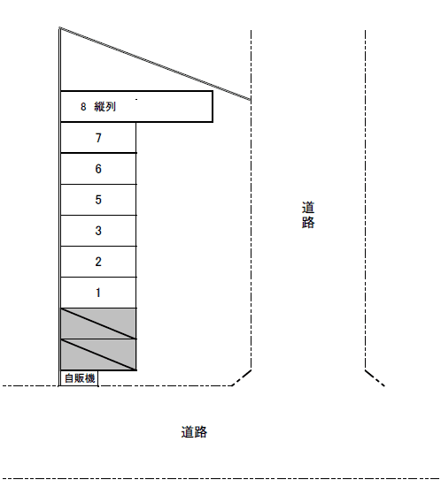 古澤駐車場の駐車配置図