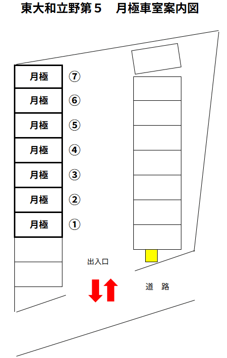 東大和立野第5の駐車配置図