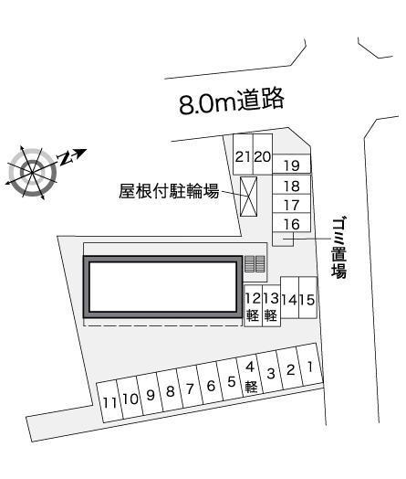 柏Ⅱ(39527)の駐車配置図