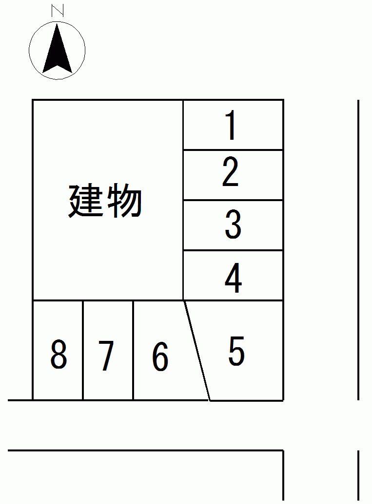 まるか月極駐車場の駐車配置図