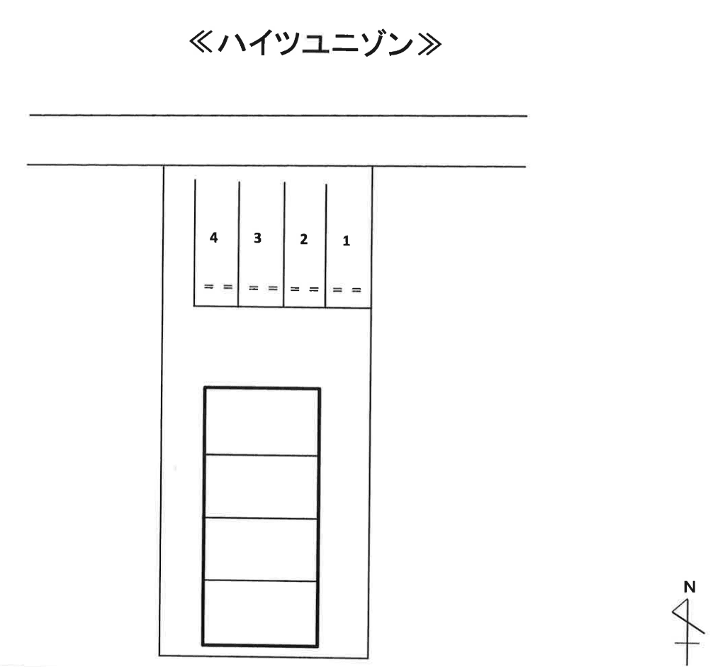 ハイツユニゾンの駐車配置図