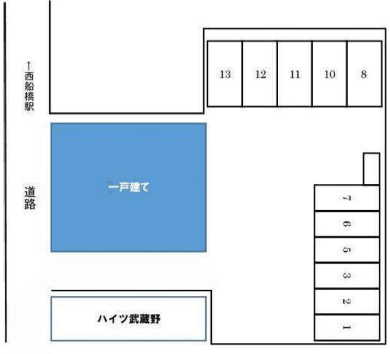 【54025】印内町田久保駐車場の駐車配置図