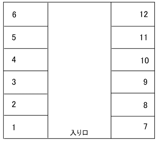 Kパーキングの駐車配置図