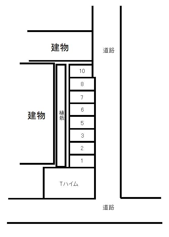 橋本第一駐車場の駐車配置図