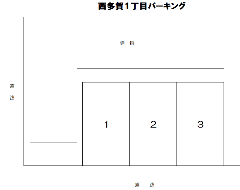 西多賀1丁目パーキングの駐車配置図