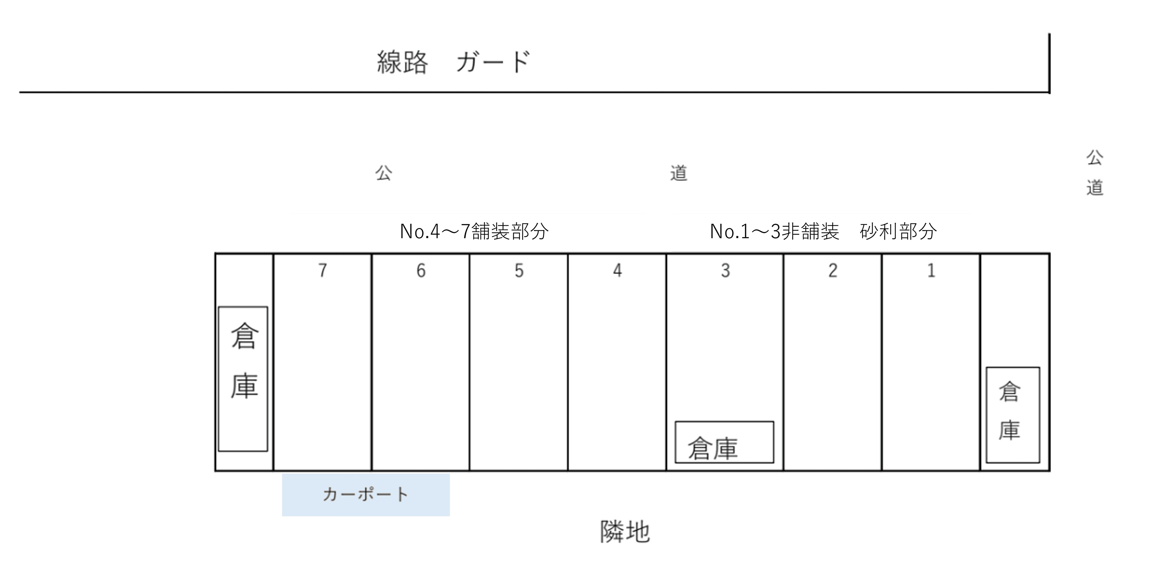 芝原駐車場の駐車配置図