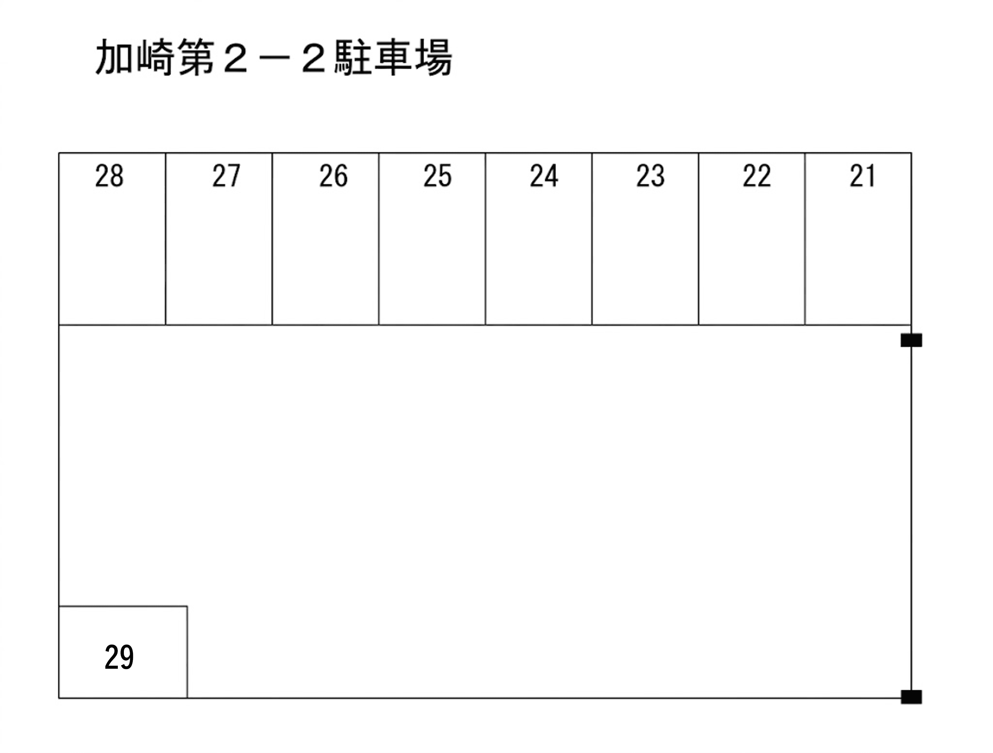 加崎第二駐車場-2の駐車配置図