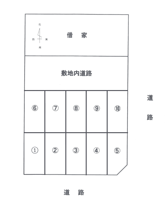 平野駐車場の駐車配置図